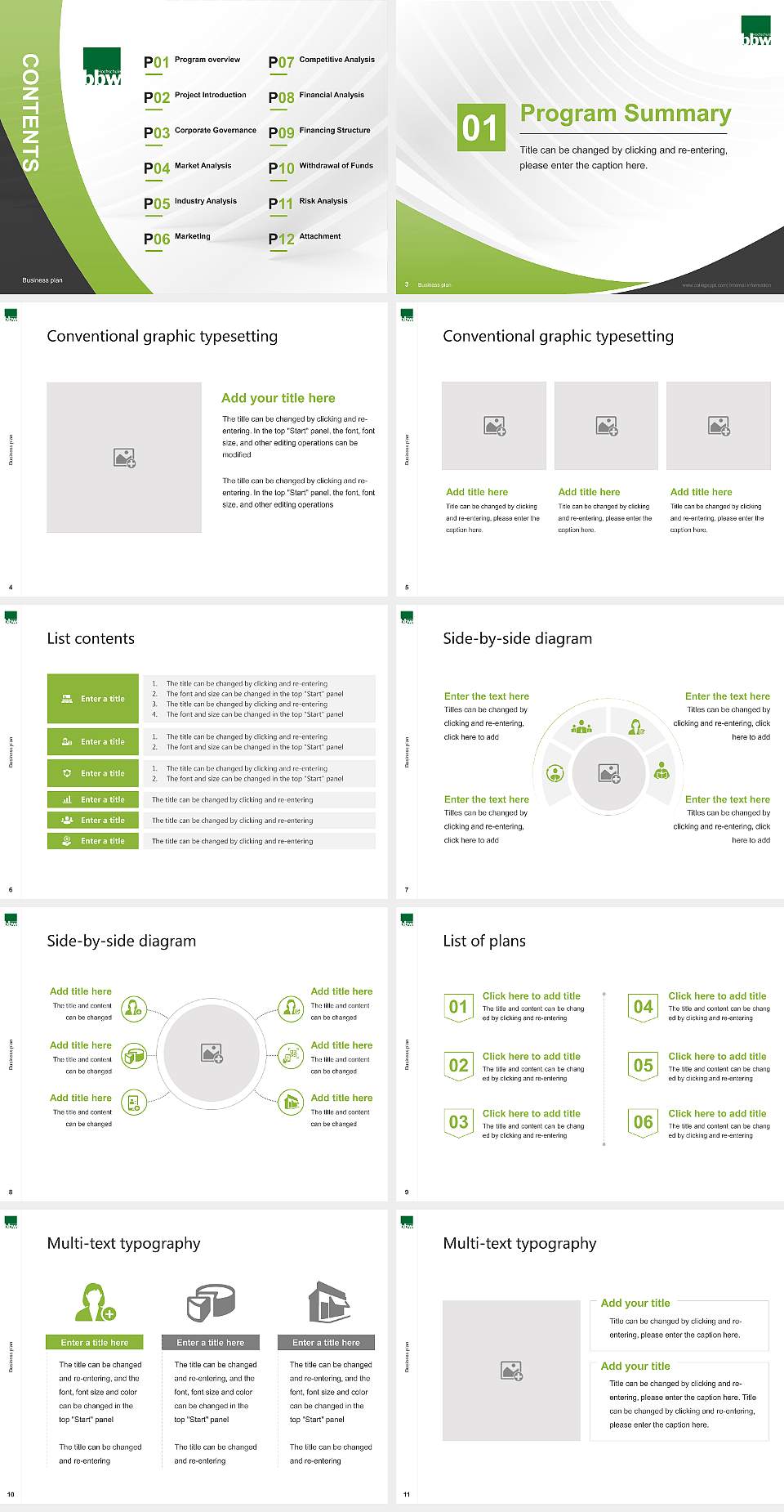 bbw University of Applied Sciences Competition/Entrepreneurship Contest PPT Template4:3 ratio PPT effect preview image2