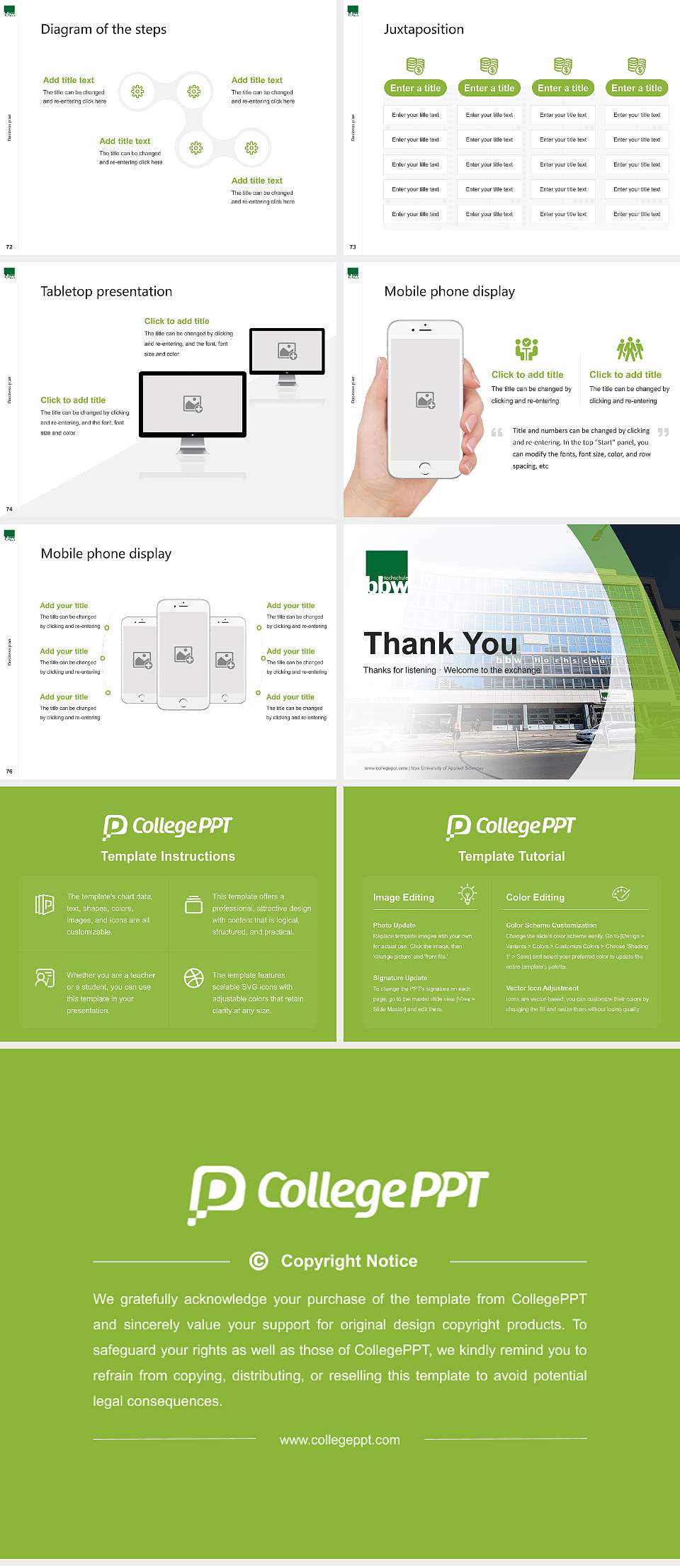 bbw University of Applied Sciences Competition/Entrepreneurship Contest PPT Template4:3 ratio PPT effect preview image9