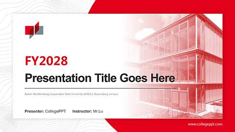 Baden-Württemberg Cooperative State University – Ravensburg campus Academic Presentation/Research Findings Report PPT Template