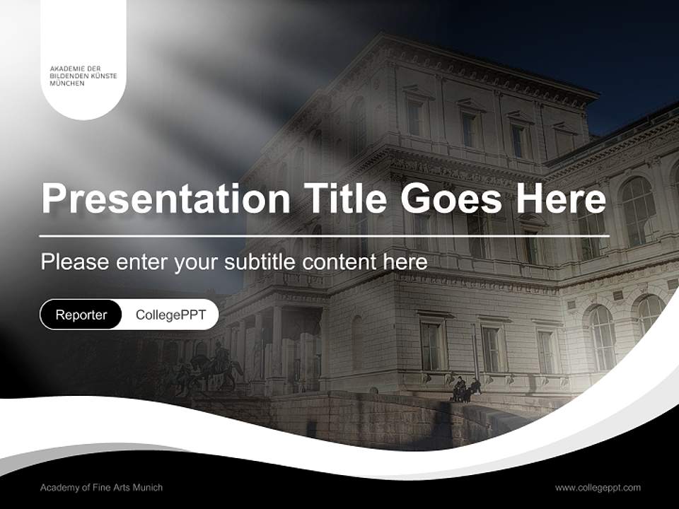 Academy of Fine Arts Munich Lecture Sharing and Networking Event PPT Template4:3 ratio PPT effect preview image4