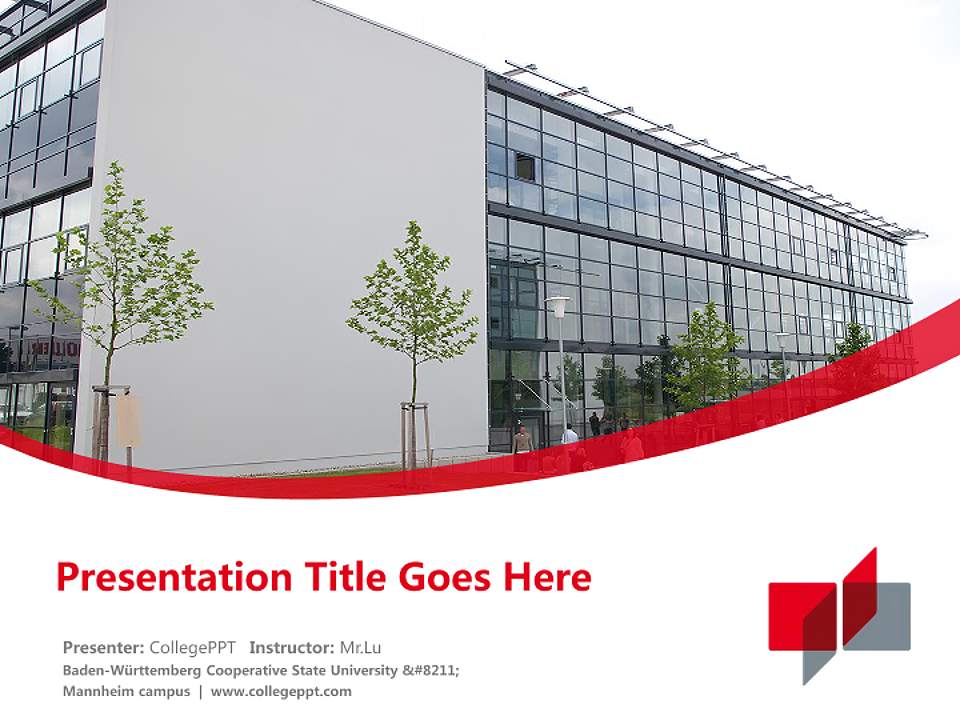 Baden-Württemberg Cooperative State University – Mannheim campus Course/Courseware Creation PPT Template4:3 ratio PPT effect preview image5