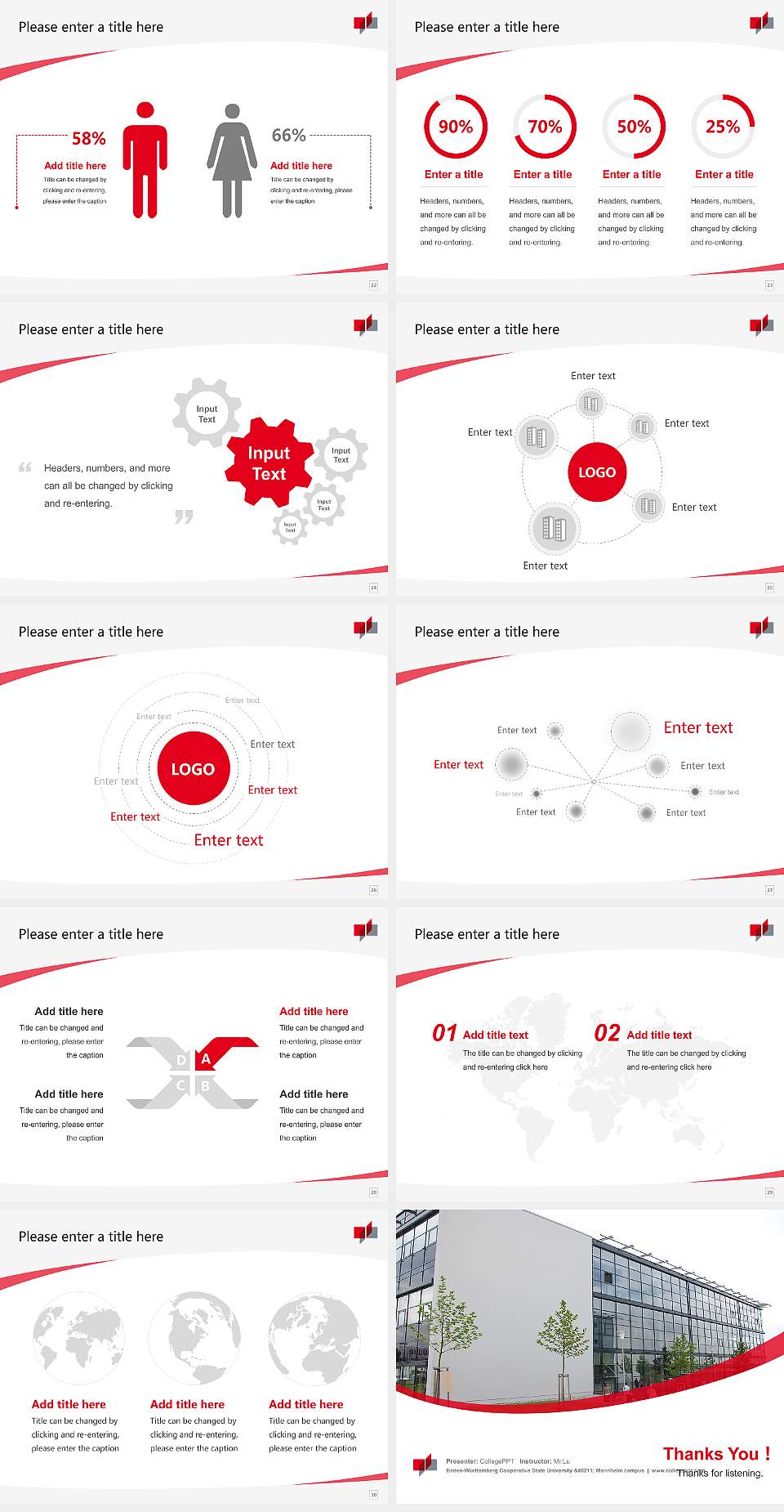 Baden-Württemberg Cooperative State University – Mannheim campus Course/Courseware Creation PPT Template4:3 ratio PPT effect preview image4