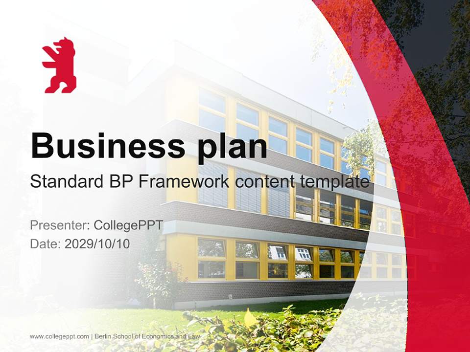 Berlin School of Economics and Law Competition/Entrepreneurship Contest PPT Template4:3 ratio PPT effect preview image9