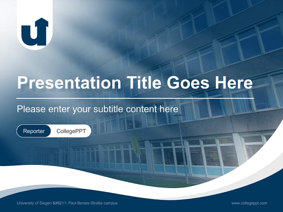 University of Siegen – Paul-Bonatz-Straße campus Lecture Sharing and Networking Event PPT Template4:3 ratio PPT effect preview image4