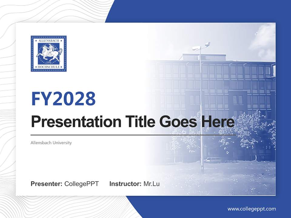 Allensbach University Academic Presentation/Research Findings Report PPT Template4:3 ratio PPT effect preview image5