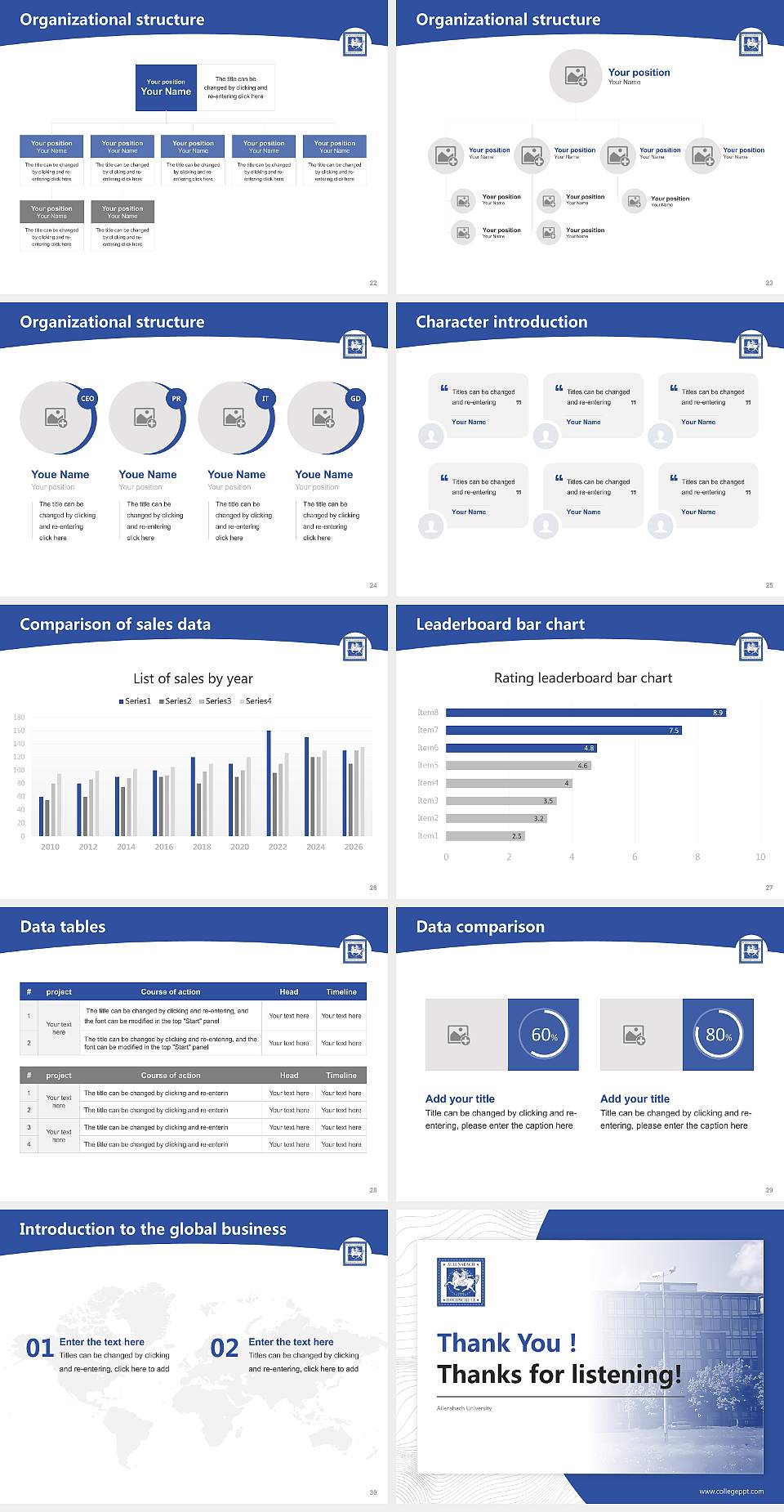 Allensbach University Academic Presentation/Research Findings Report PPT Template4:3 ratio PPT effect preview image4