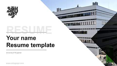 University of Wuppertal Resume PPT Template