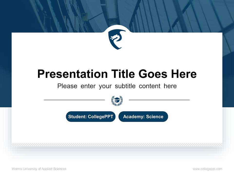 Worms University of Applied Sciences National Scholarship Defense PPT Template4:3 ratio PPT effect preview image4