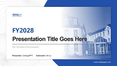 WHU – Otto Beisheim School of Management Academic Presentation/Research Findings Report PPT Template