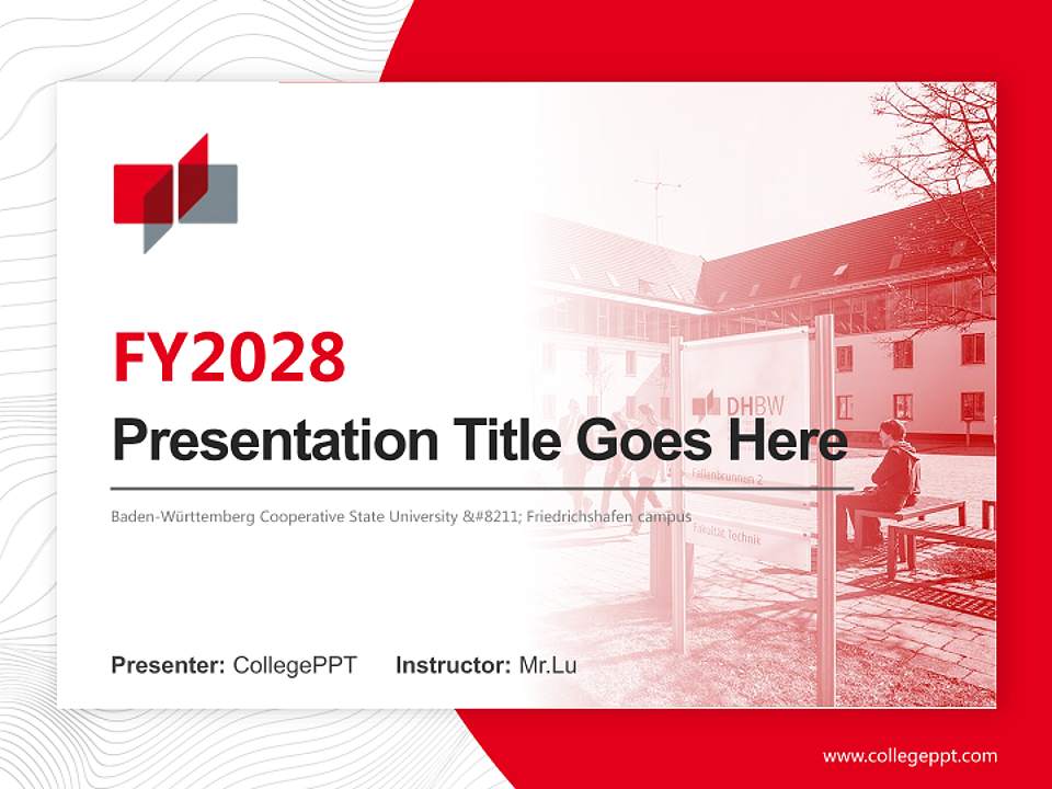 Baden-Württemberg Cooperative State University – Friedrichshafen campus Academic Presentation/Research Findings Report PPT Template4:3 ratio PPT effect preview image5