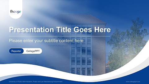 University of Public Administration, Police and Law Mecklenburg-Vorpommern Lecture Sharing and Networking Event PPT Template
