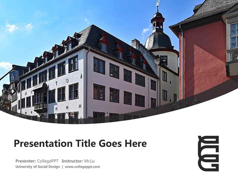 University of Social Design Course/Courseware Creation PPT Template4:3 ratio PPT effect preview image5