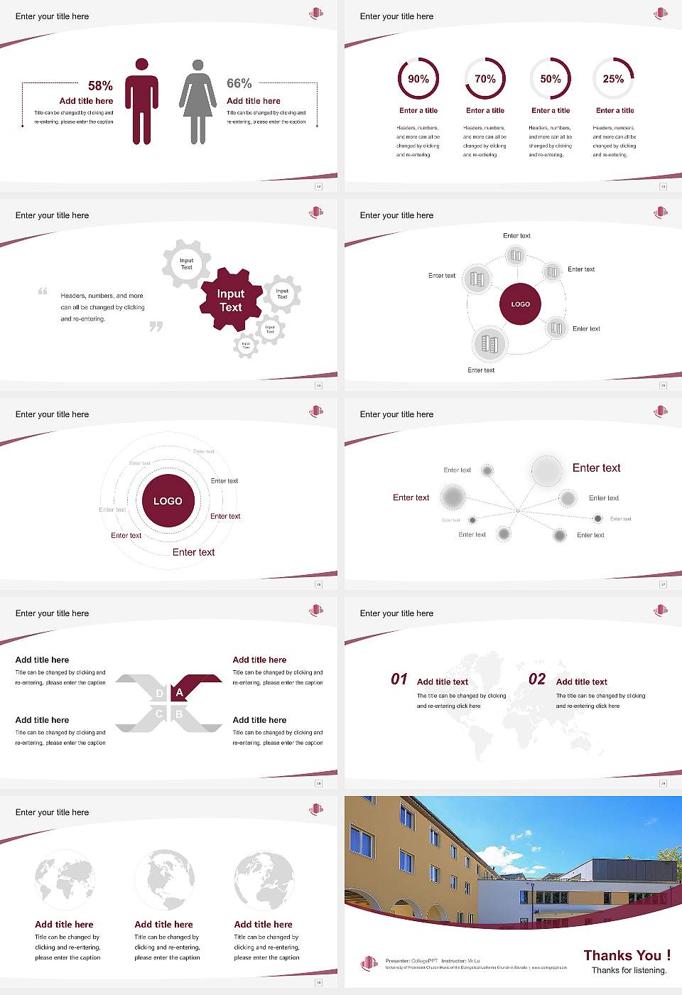 University of Protestant Church Music of the Evangelical Lutheran Church in Bavaria Course/Courseware Creation PPT Template16:9 ratio PPT effect preview image4