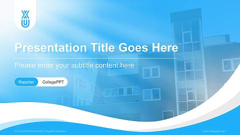 XU Exponential University of Applied Sciences Lecture Sharing and Networking Event PPT Template