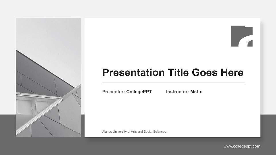 Alanus University of Arts and Social Sciences General PPT Template16:9 ratio PPT effect preview image