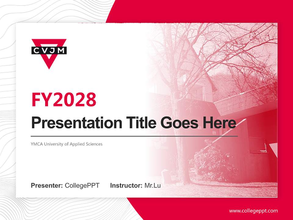 YMCA University of Applied Sciences Academic Presentation/Research Findings Report PPT Template4:3 ratio PPT effect preview image5