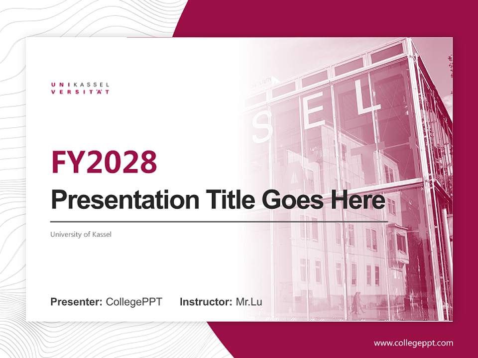 University of Kassel Academic Presentation/Research Findings Report PPT Template4:3 ratio PPT effect preview image5