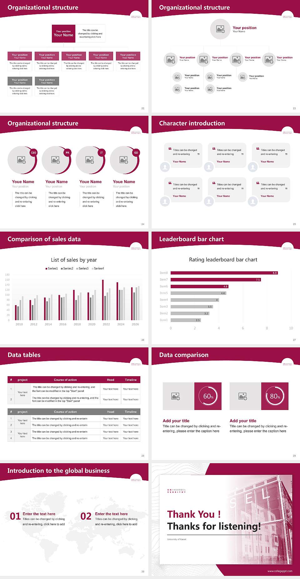University of Kassel Academic Presentation/Research Findings Report PPT Template4:3 ratio PPT effect preview image4