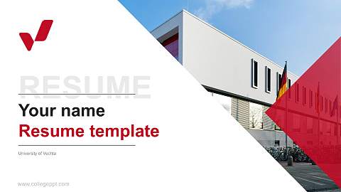 University of Vechta Resume PPT Template