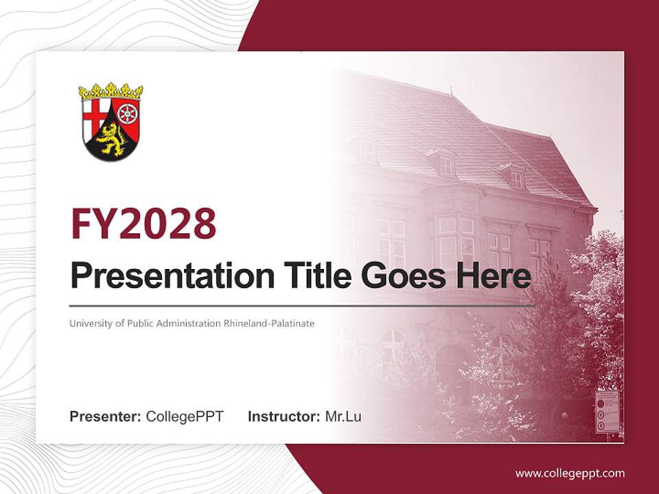 University of Public Administration Rhineland-Palatinate Academic Presentation/Research Findings Report PPT Template4:3 ratio PPT effect preview image5