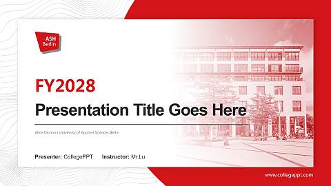 Alice Salomon University of Applied Sciences Berlin Academic Presentation/Research Findings Report PPT Template