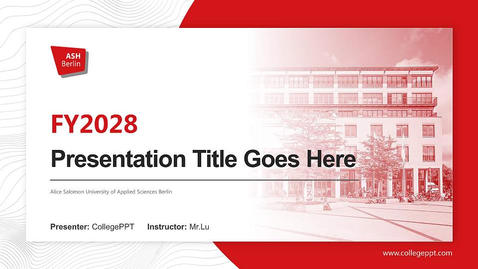 Alice Salomon University of Applied Sciences Berlin Academic Presentation/Research Findings Report PPT Template16:9 ratio PPT effect preview image