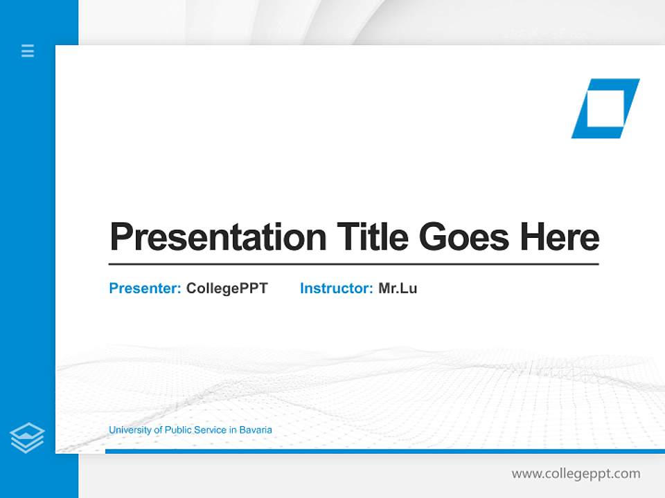 University of Public Service in Bavaria Thesis Proposal/Graduation Defense PPT Template4:3 ratio PPT effect preview image5
