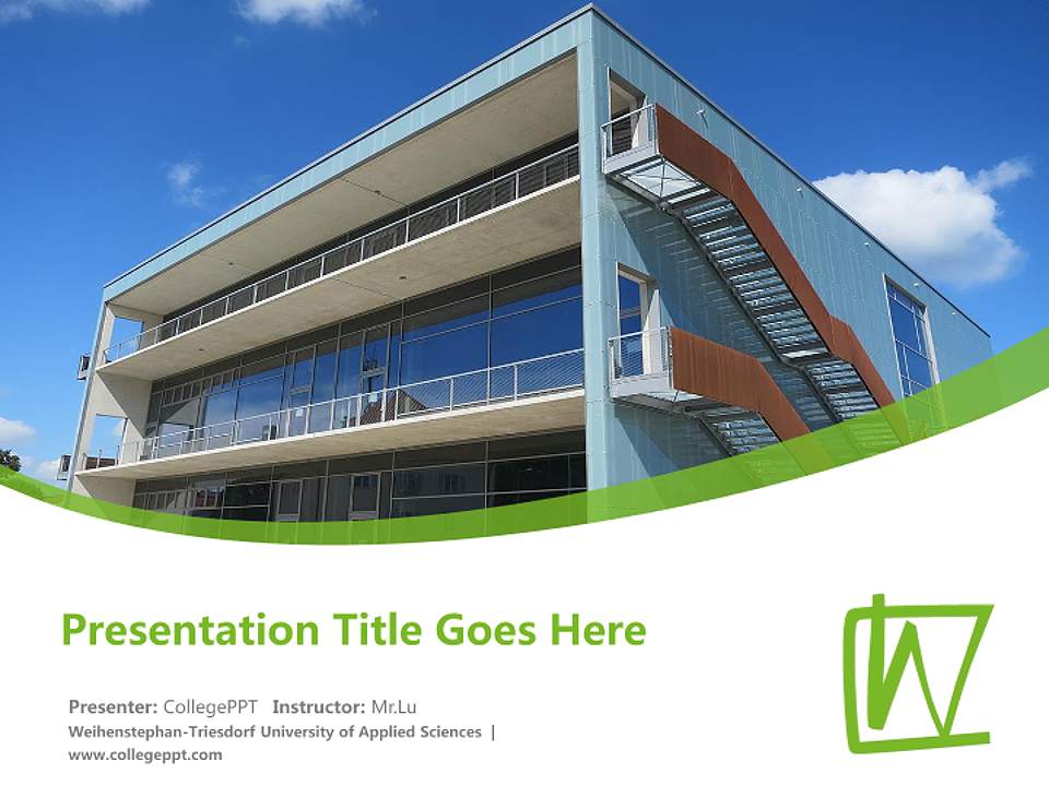 Weihenstephan-Triesdorf University of Applied Sciences Course/Courseware Creation PPT Template4:3 ratio PPT effect preview image5