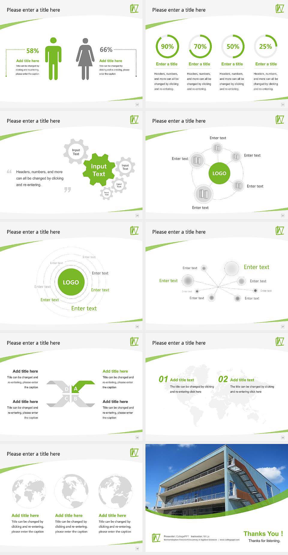 Weihenstephan-Triesdorf University of Applied Sciences Course/Courseware Creation PPT Template4:3 ratio PPT effect preview image4