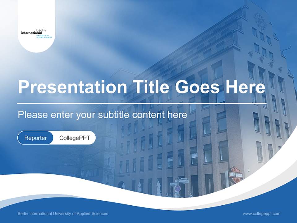 Berlin International University of Applied Sciences Lecture Sharing and Networking Event PPT Template4:3 ratio PPT effect preview image4