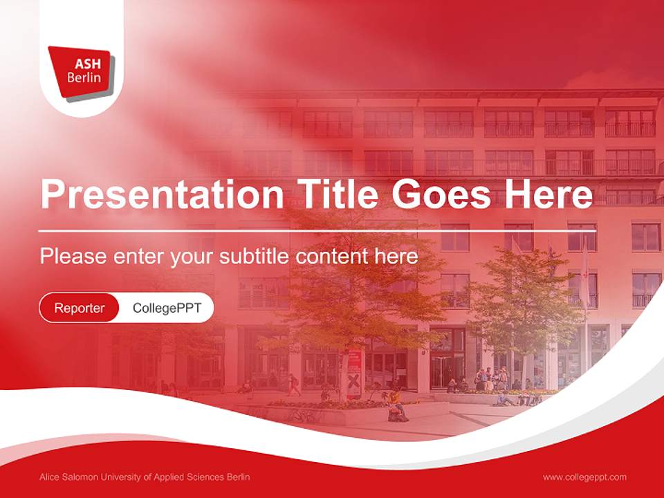 Alice Salomon University of Applied Sciences Berlin Lecture Sharing and Networking Event PPT Template4:3 ratio PPT effect preview image4