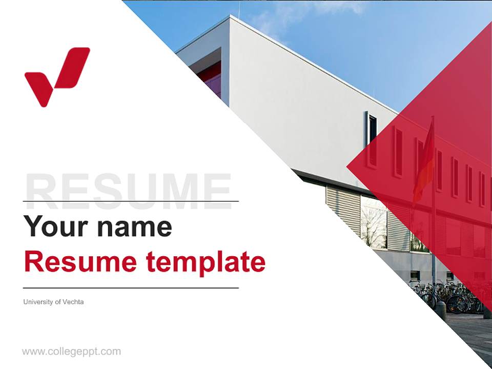 University of Vechta Resume PPT Template4:3 ratio PPT effect preview image5