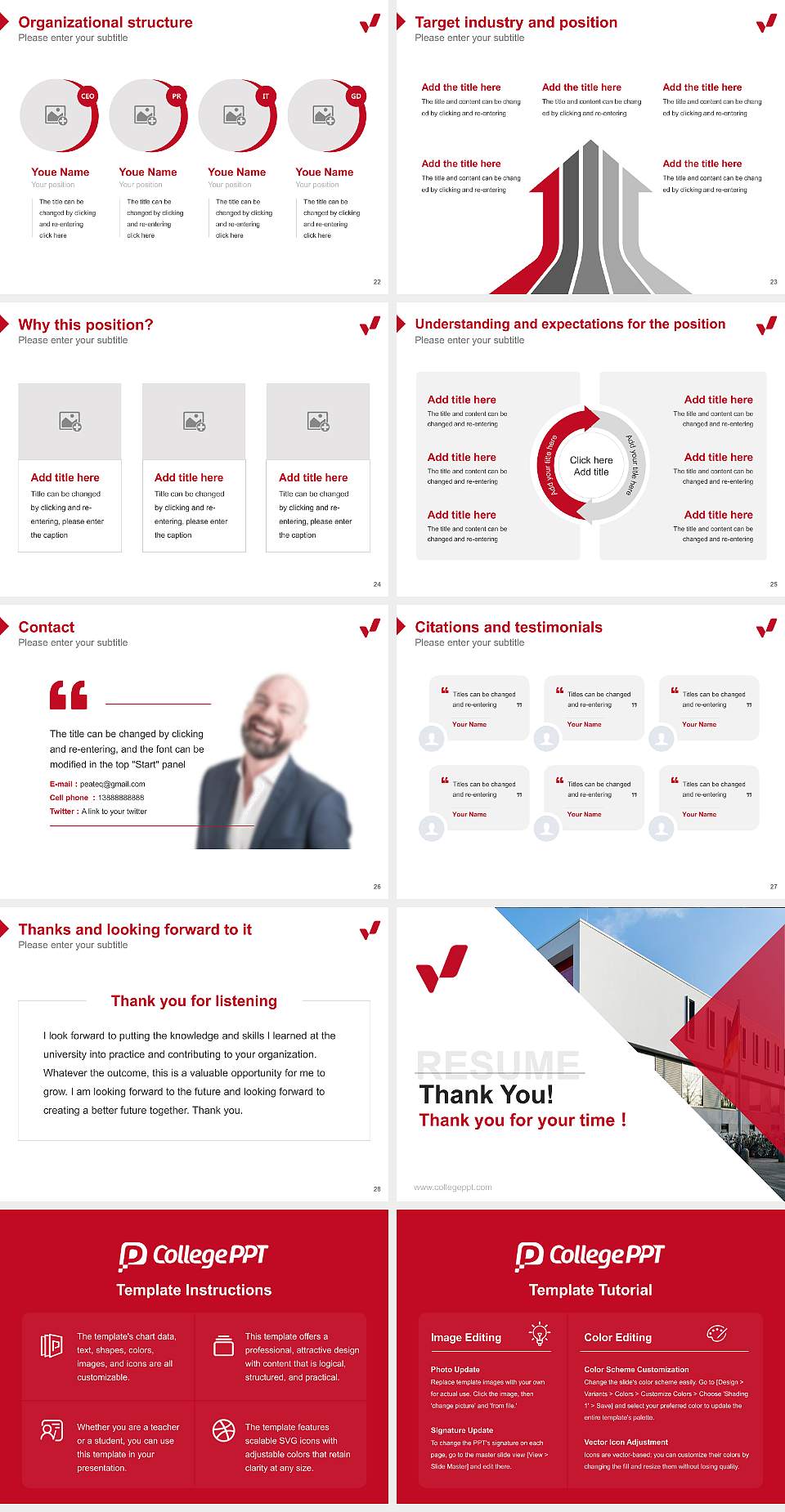 University of Vechta Resume PPT Template4:3 ratio PPT effect preview image4