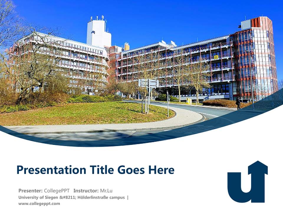 University of Siegen – Hölderlinstraße campus Course/Courseware Creation PPT Template4:3 ratio PPT effect preview image5