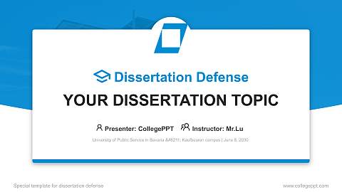 University of Public Service in Bavaria – Kaufbeuren campus Graduation Thesis Defense PPT Template