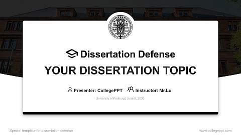University of Freiburg Graduation Thesis Defense PPT Template