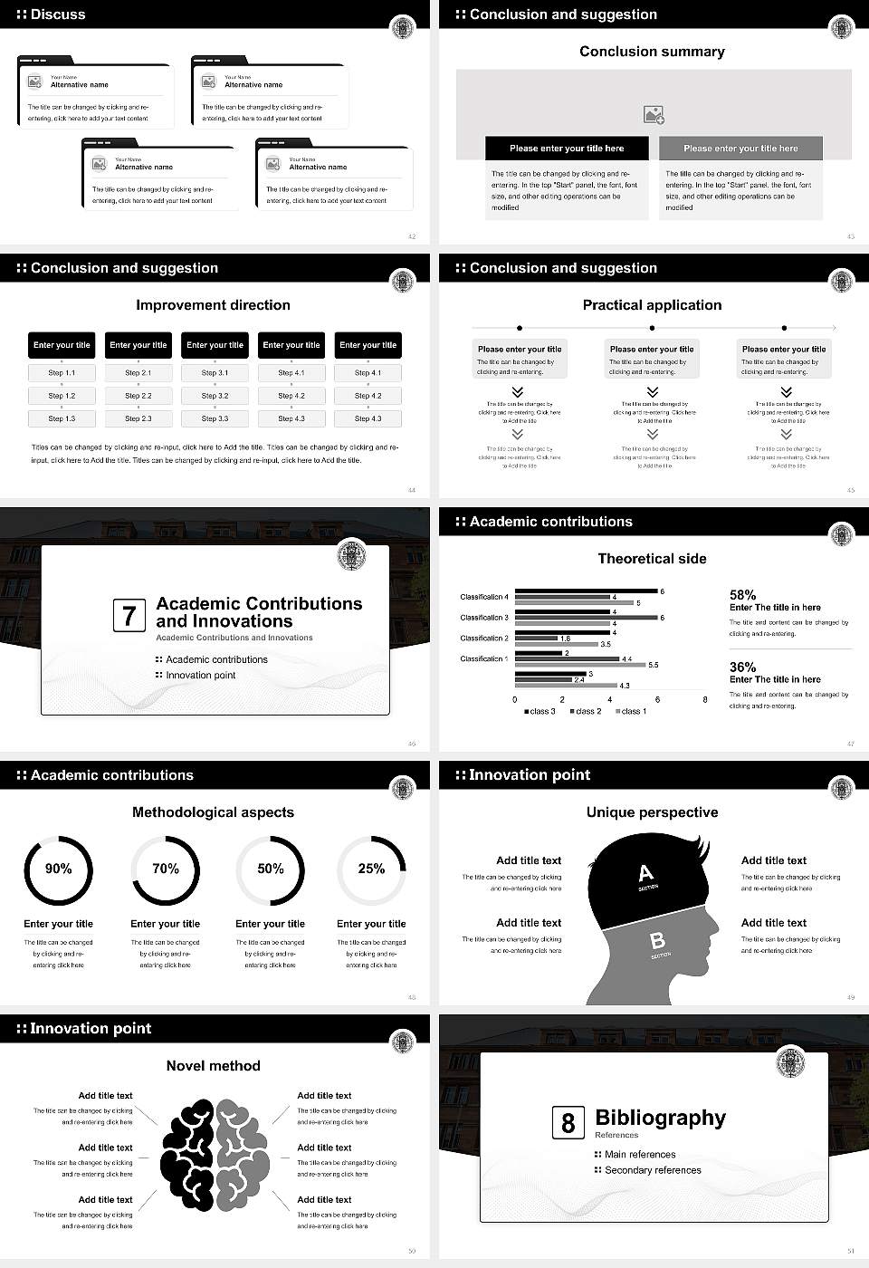 University of Freiburg Graduation Thesis Defense PPT Template16:9 ratio PPT effect preview image6