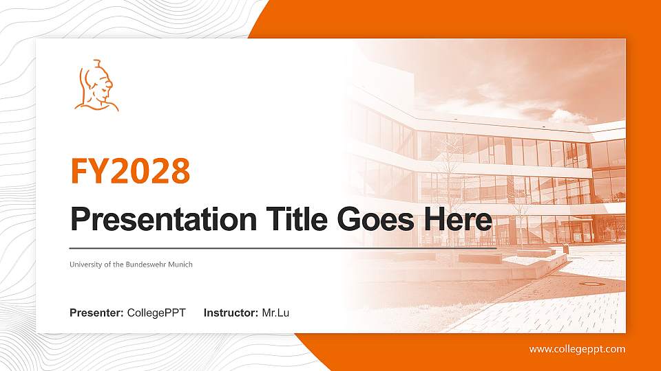 University of the Bundeswehr Munich Academic Presentation/Research Findings Report PPT Template16:9 ratio PPT effect preview image