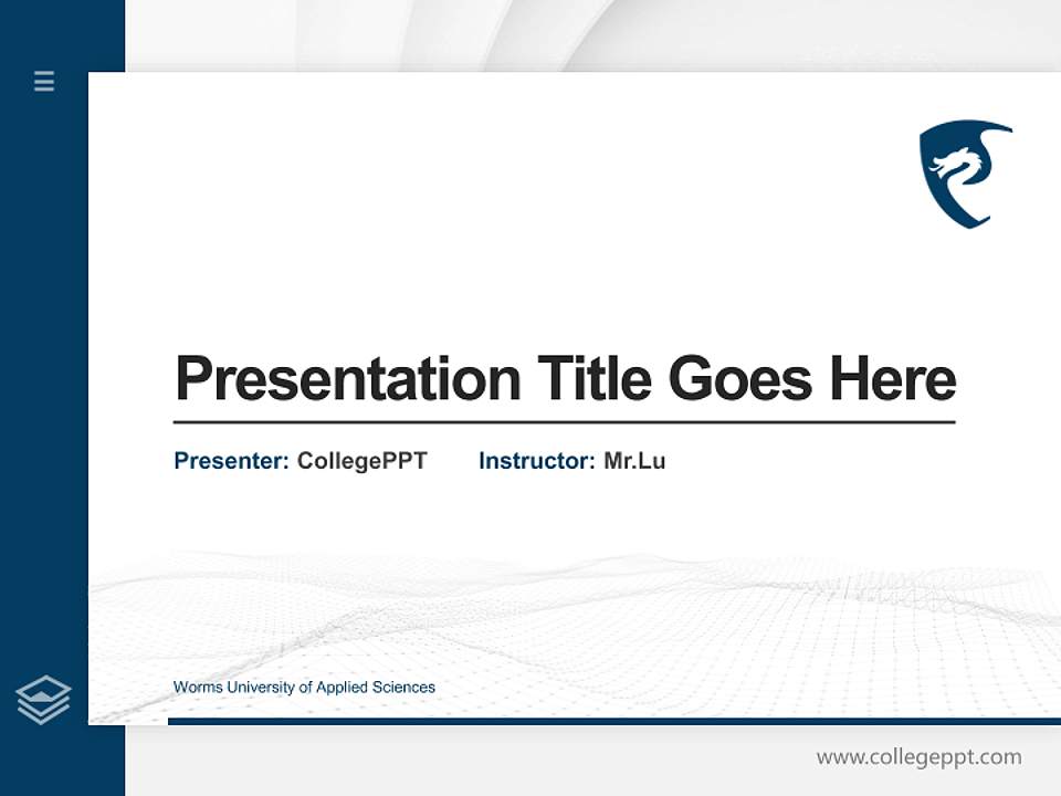 Worms University of Applied Sciences Thesis Proposal/Graduation Defense PPT Template4:3 ratio PPT effect preview image5