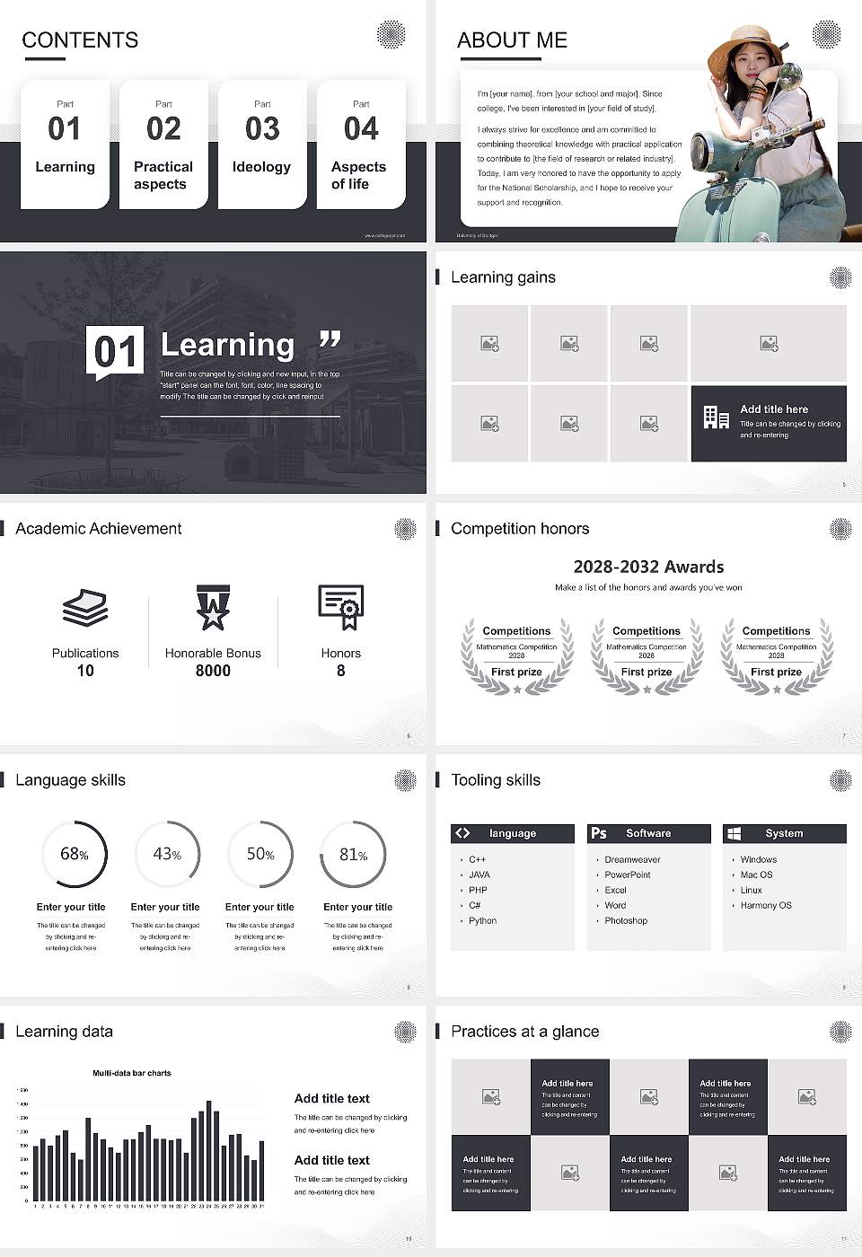 University of Stuttgart National Scholarship Defense PPT Template16:9 ratio PPT effect preview image2