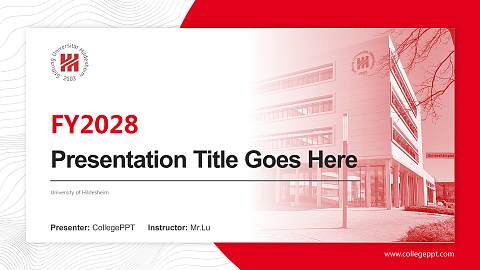 University of Hildesheim Academic Presentation/Research Findings Report PPT Template