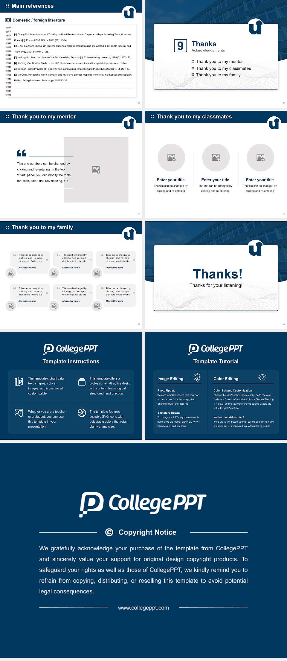 University of Siegen – Paul-Bonatz-Straße campus Graduation Thesis Defense PPT Template4:3 ratio PPT effect preview image7