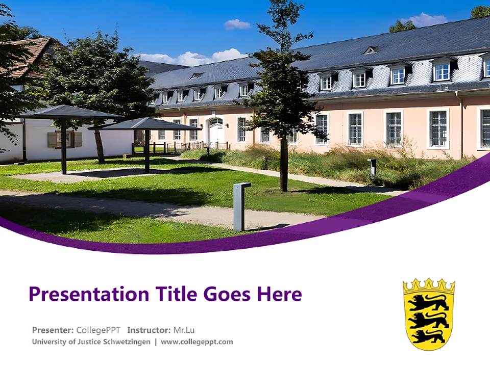 University of Justice Schwetzingen Course/Courseware Creation PPT Template4:3 ratio PPT effect preview image5