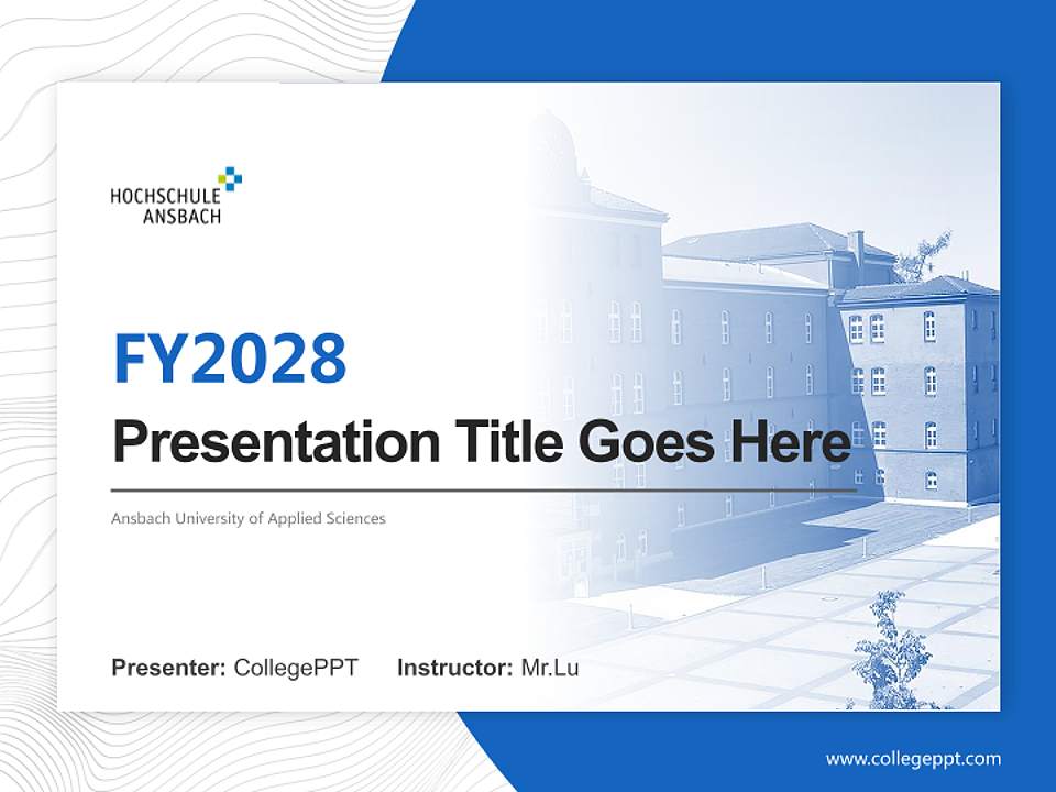 Ansbach University of Applied Sciences Academic Presentation/Research Findings Report PPT Template4:3 ratio PPT effect preview image5