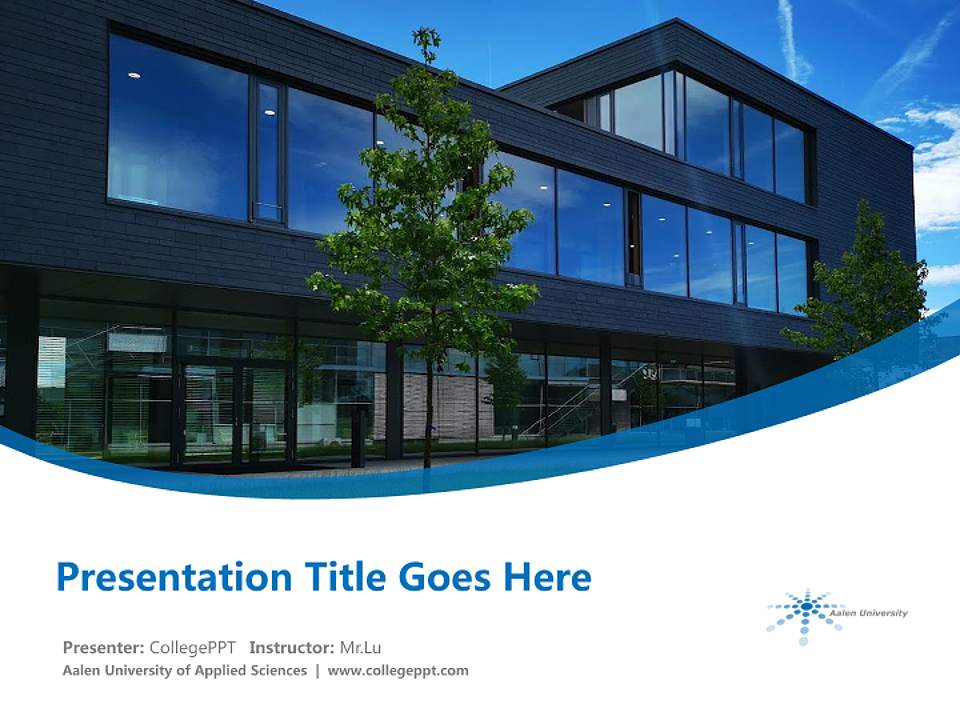 Aalen University of Applied Sciences Course/Courseware Creation PPT Template4:3 ratio PPT effect preview image5