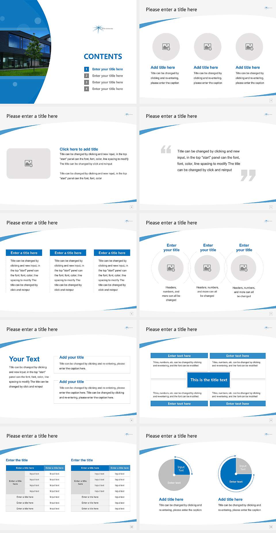 Aalen University of Applied Sciences Course/Courseware Creation PPT Template4:3 ratio PPT effect preview image2