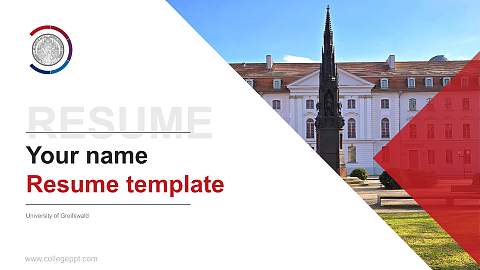 University of Greifswald Resume PPT Template