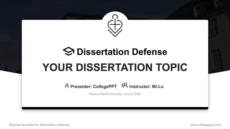 Vinzenz Pallotti University Graduation Thesis Defense PPT Template16:9 ratio PPT effect preview image