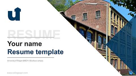 University of Siegen – Brauhaus campus Resume PPT Template
