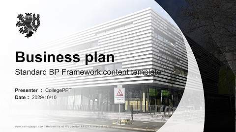 University of Wuppertal – Haspel campus Competition/Entrepreneurship Contest PPT Template